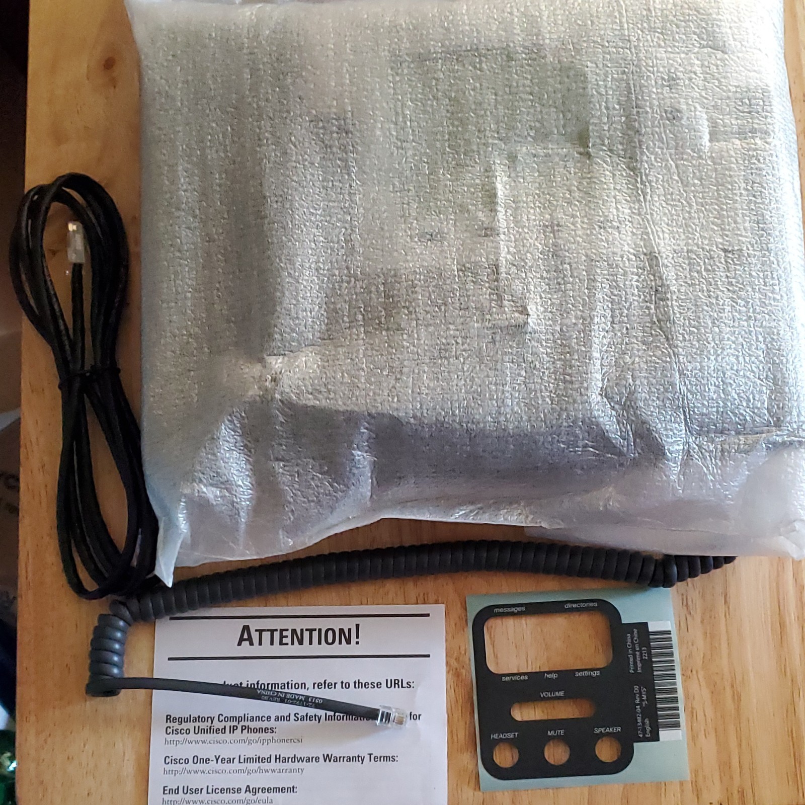 Cisco CP-7942G IP VoIP Ethernet Desktop Phone w/Box, Cable,& Handset NEW OPN BOX