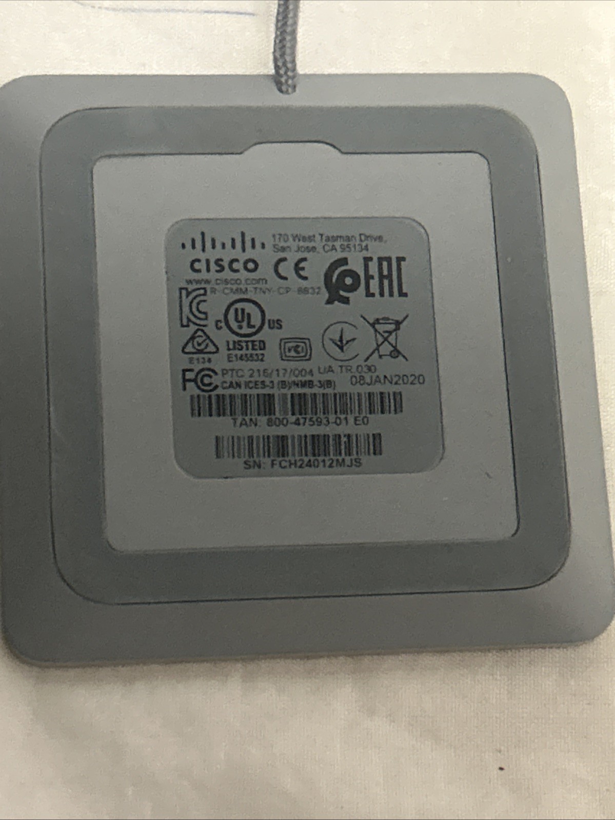 Cisco 8832 IP Conference Phone with Power AC, and 2 wired michrophone