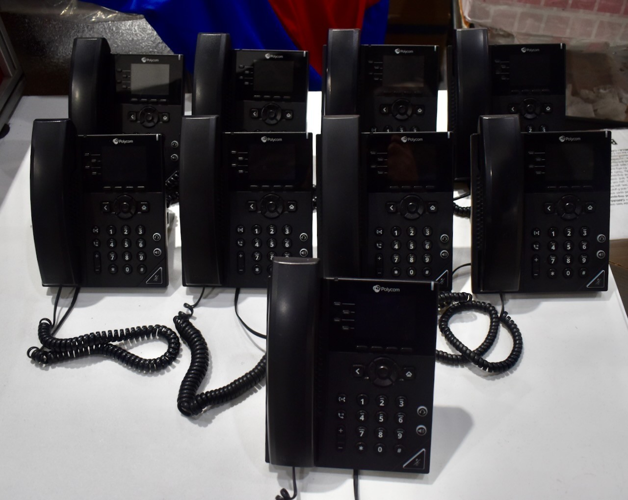 POLYCOM VVX 250 Desktop VoIP Phone w/Handset Stand AC Adapter 2200-48820-001