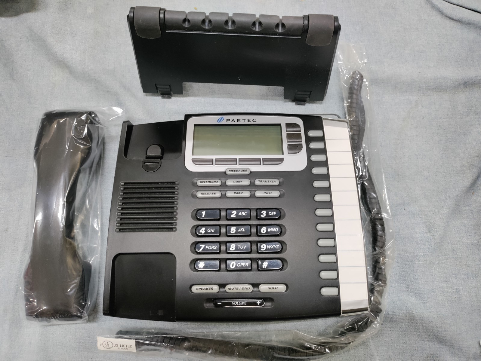 Allworx 9212P Voip IP set tested defaulted w/stand, handset, desi’s, & coil cord