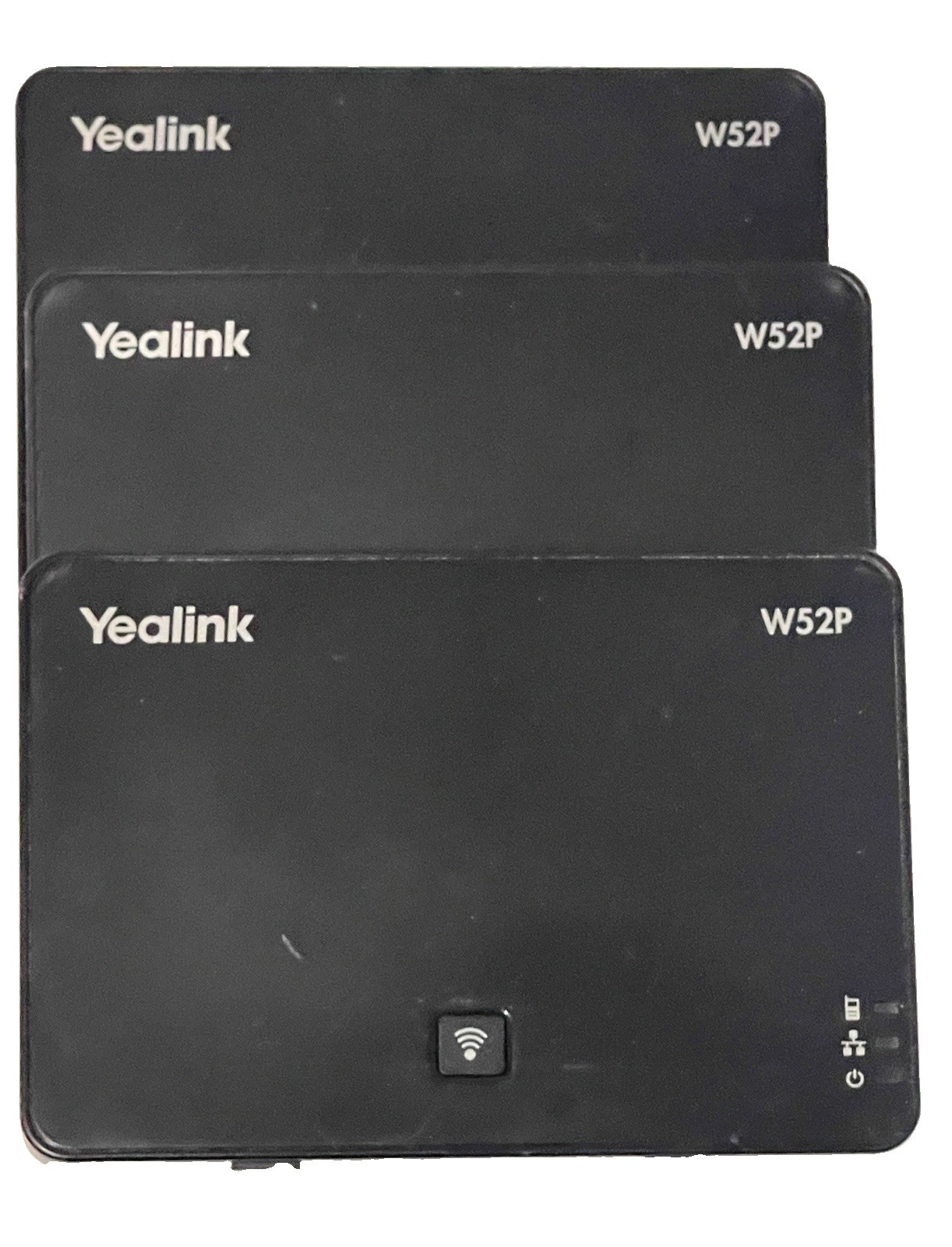 Lot of 3 Yealink W52P IP DECT Phone Base Stations w/ 2 Power Supply ONLY