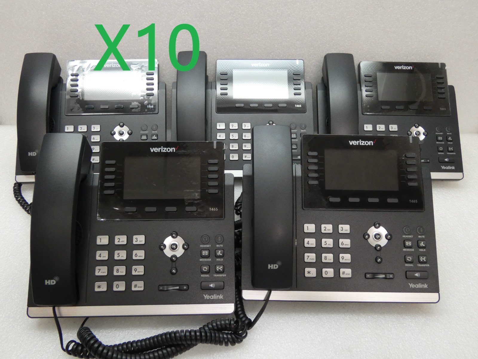 Yealink T46S IP Business Phones Black Used – Lot of 10