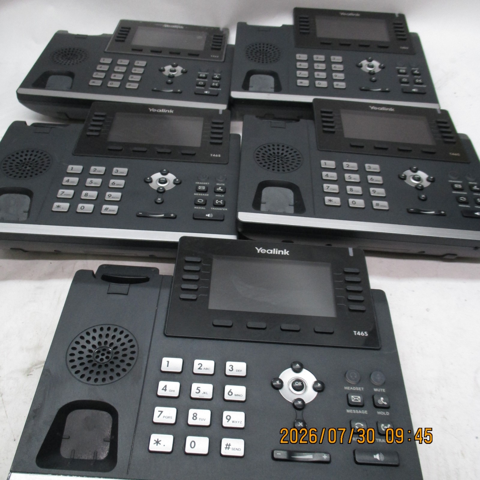 LOT-5 Yealink SIP-T46S ULTRA-ELEGANT GIGABIT IP DESK PHONE T5-D15