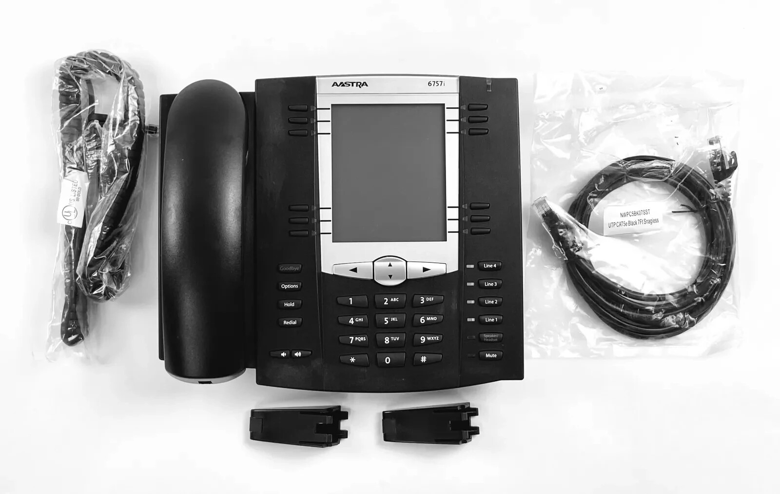 Lot of 12 Aastra IP Phone Charcoal VoIP Model 6757i Business Telephone