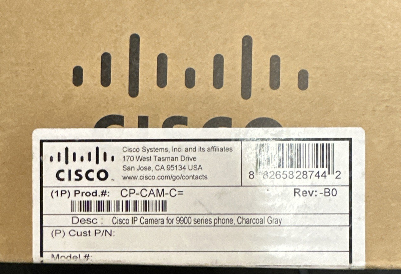 💪Cisco CP-CAM-C IP Camera for 9900 Series Phone Charcoal Gray – New