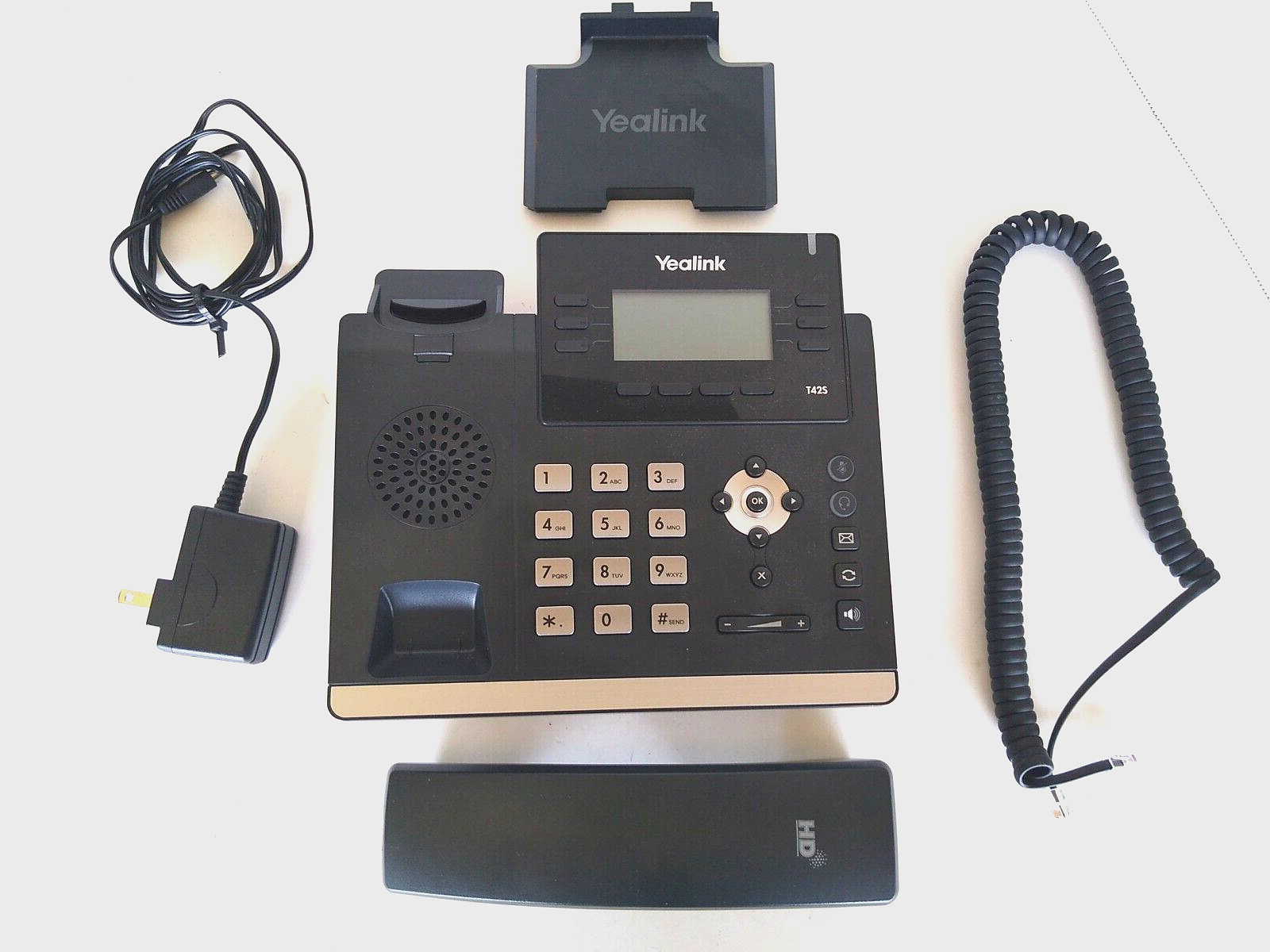 Yealink SIP-T42S VOIP Business Telephone – Gigabit Ethernet Phone Black Corded