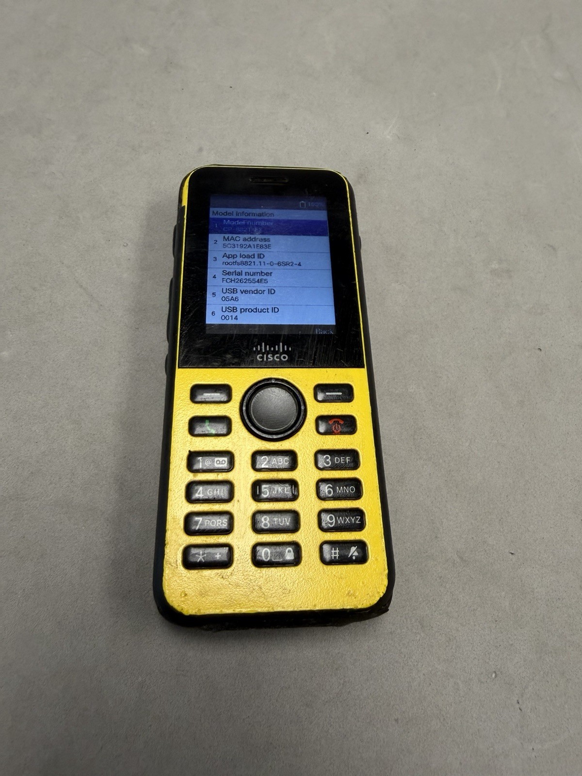 Cisco CP-8821-EX Wireless Phone – Black/Yellow