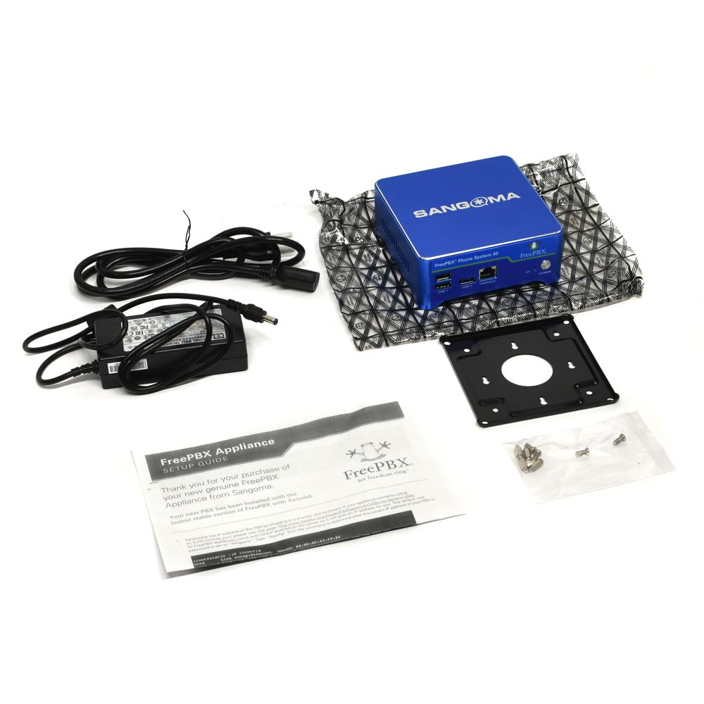 NEW Sangoma FreePBX 40 Open Source Phone System 40 Users/30 Calls Max w/ Adapter