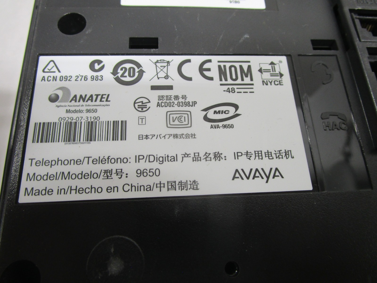 AVAYA 9650 VoIP Telephone PoE Office Deskphone BASE ONLY 700383938 LOT OF 11