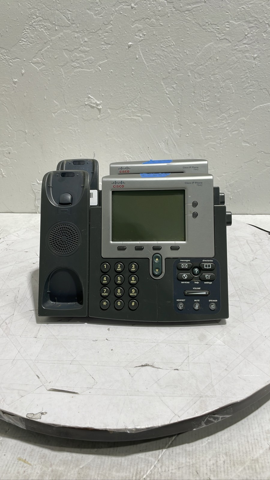 Cisco IP Phone 7942 CP7942G Unified VoIP Business Phone Base NO HANDSET Lot of 2