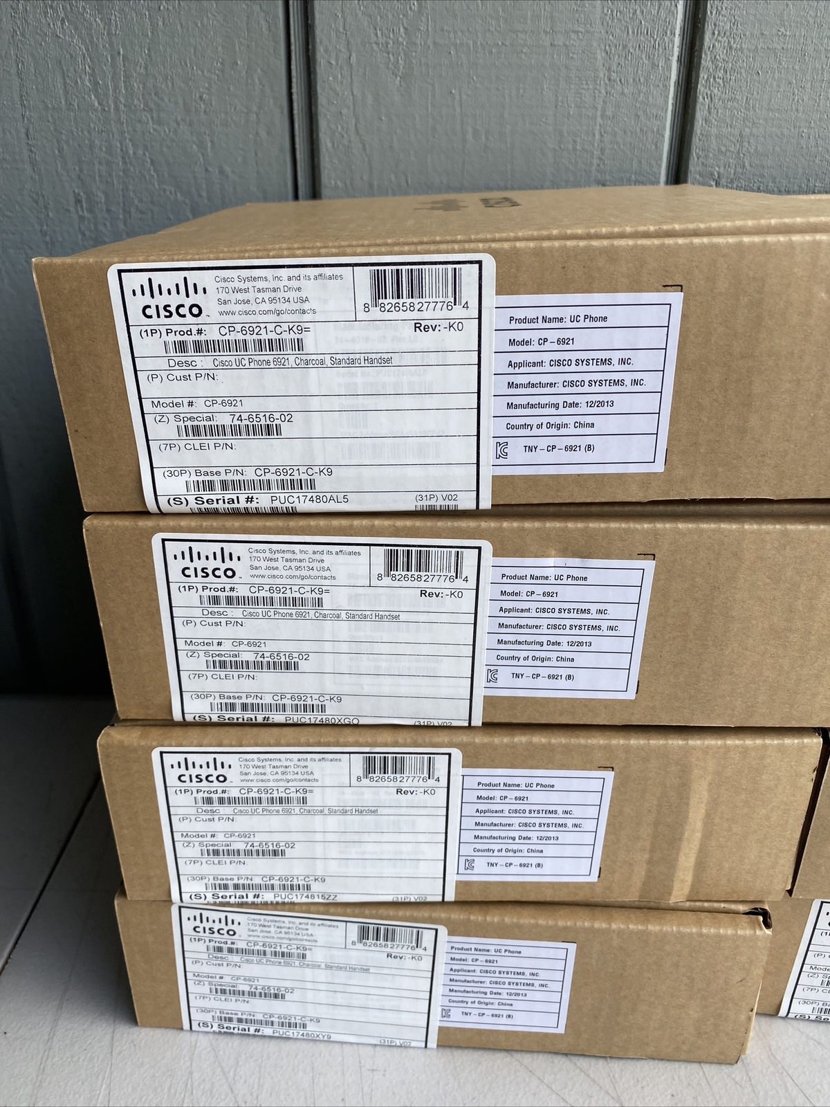 Lot Of 8 Cisco 6921(CP6921CK9) Wired IP Phone – Black No power Supply