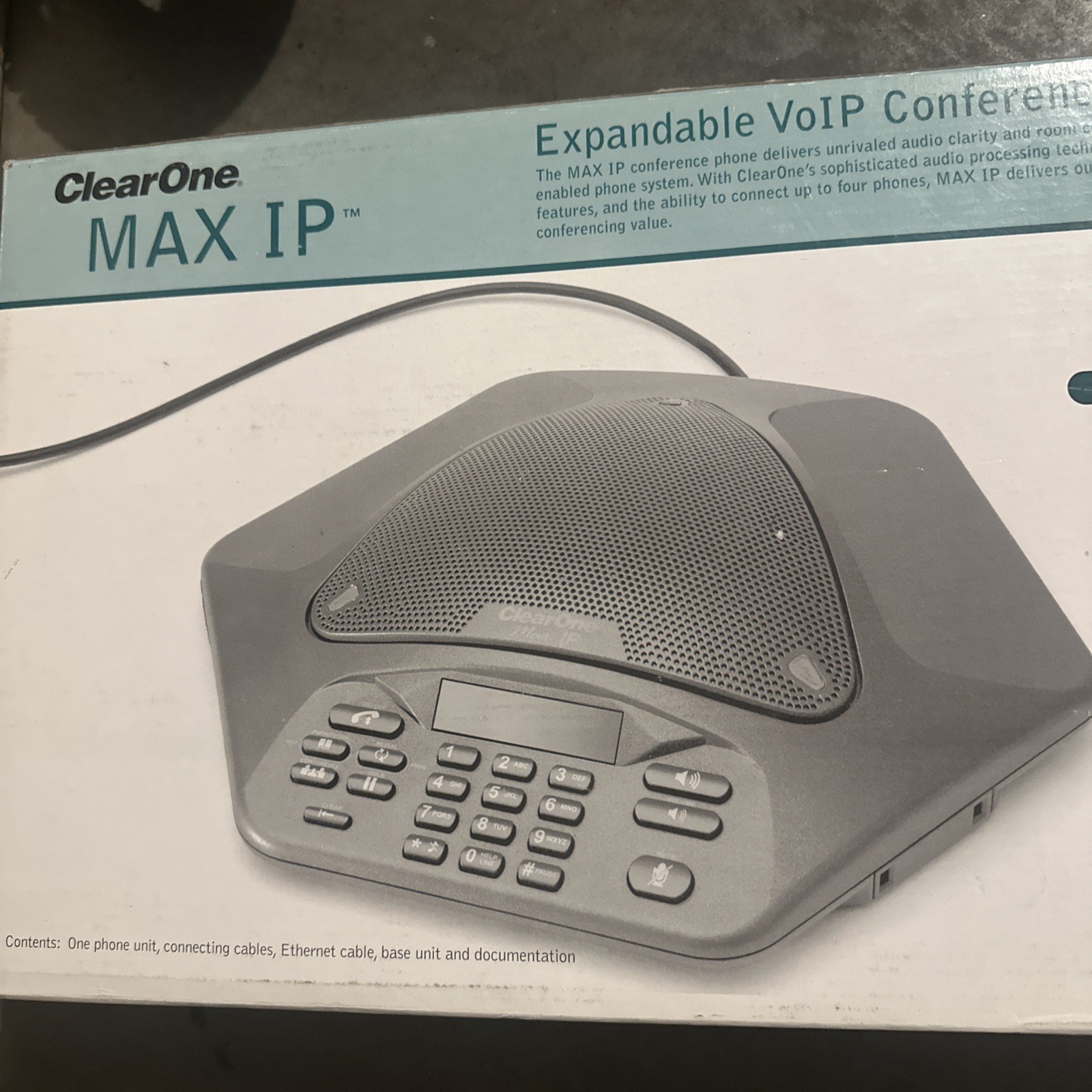 ^^ Clear One MAX IP Expandable VOIP Conference Phone 910-158-301-NEW (EQX66)