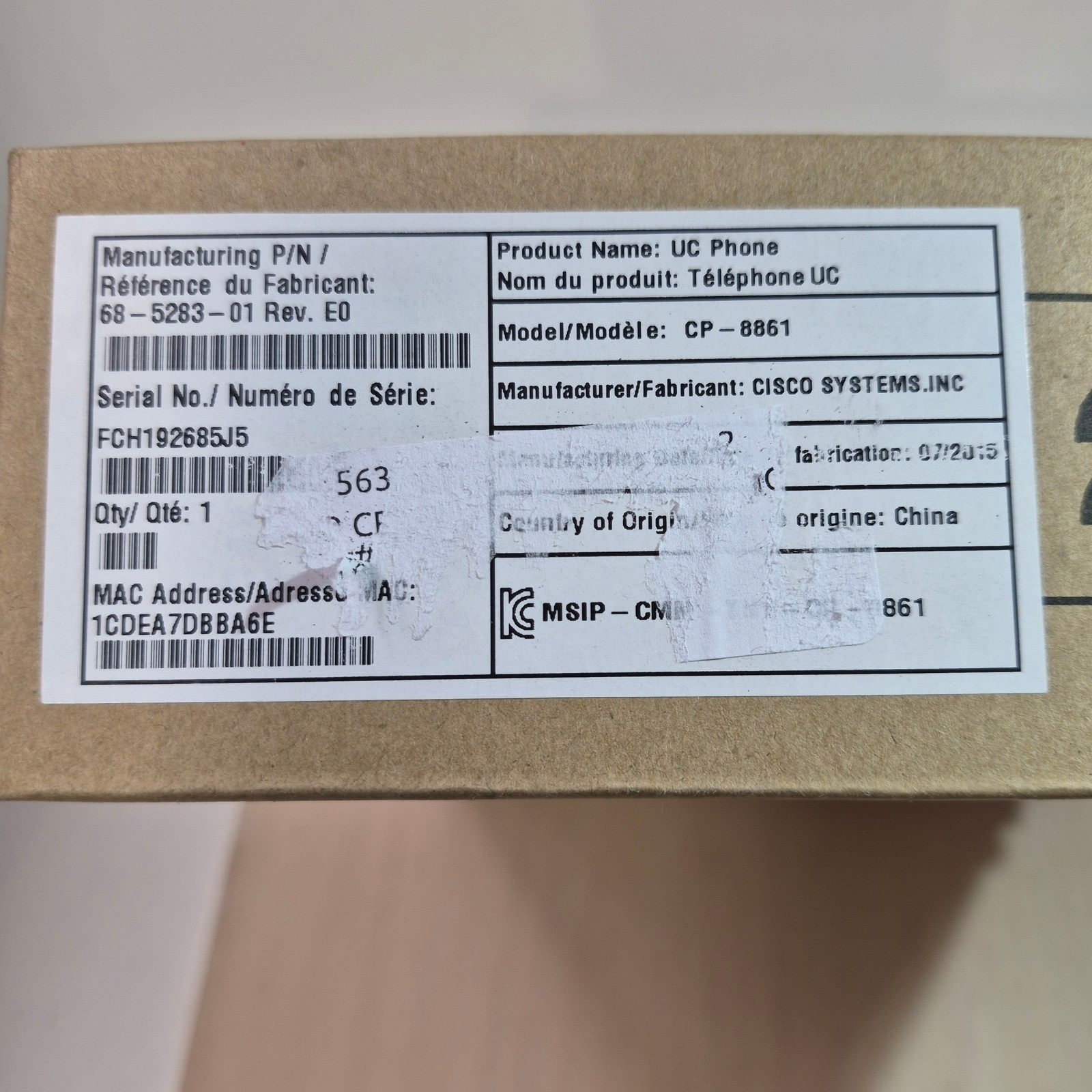 Cisco CP 8861 UC Phone IP Phone Color Screen Power over Ethernet