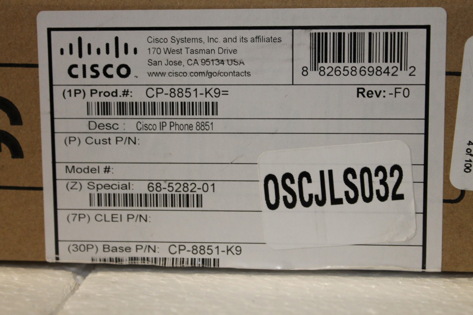 New CP-8851-K9 – Cisco UC Phone SEALED