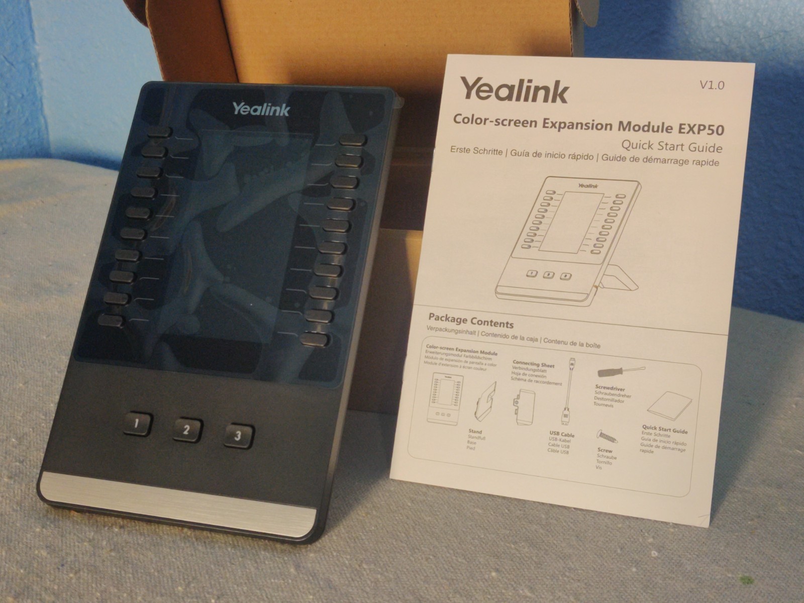 Yealink EXP50 Color-Screen 20Key Expansion Module T53 T54 T56 T57 T58 VoIP Phone