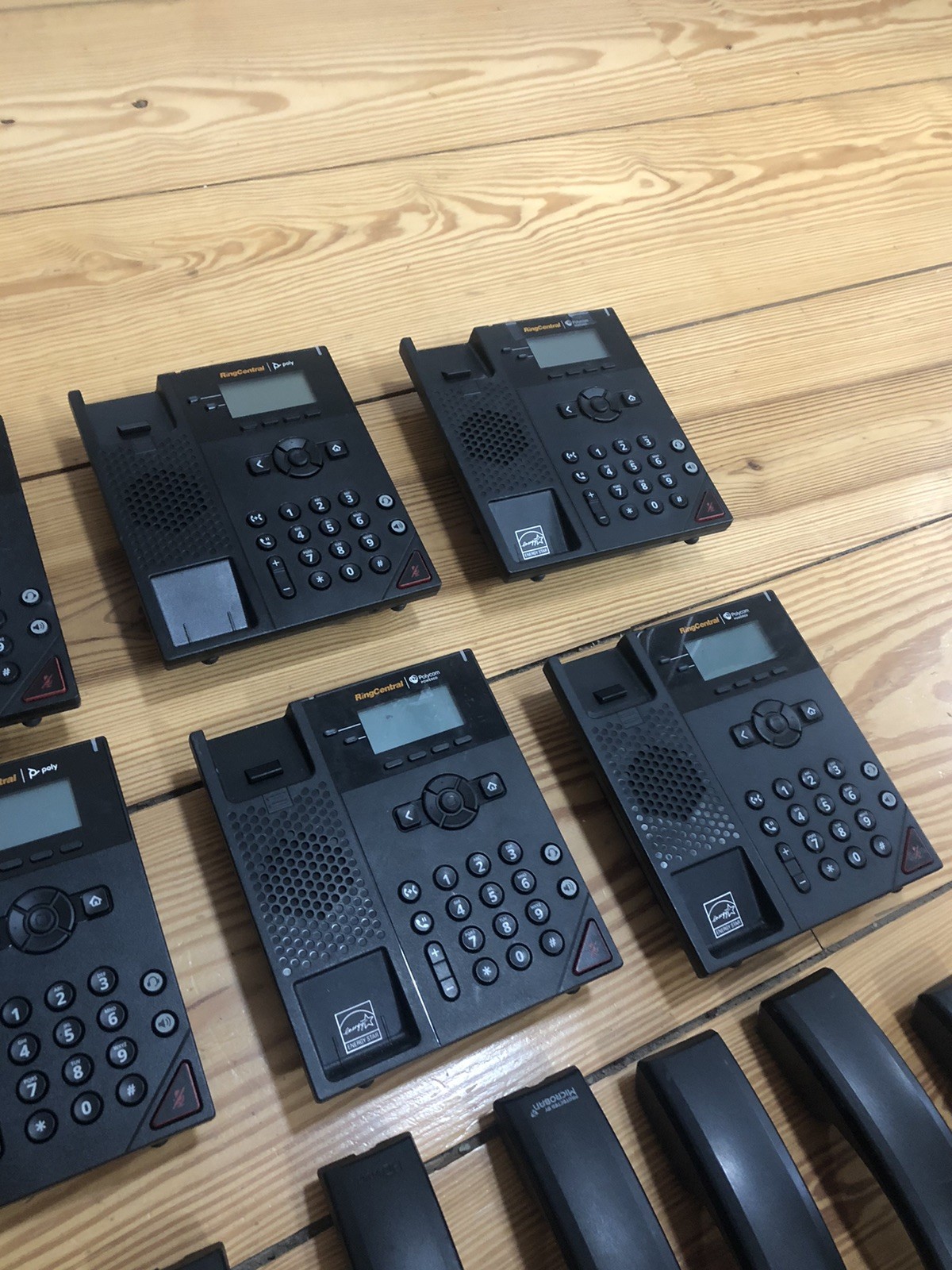 LOT OF 10 Polycom Ring Central Poly VVX 150 2 Line IP Phone – 2314-48810-001