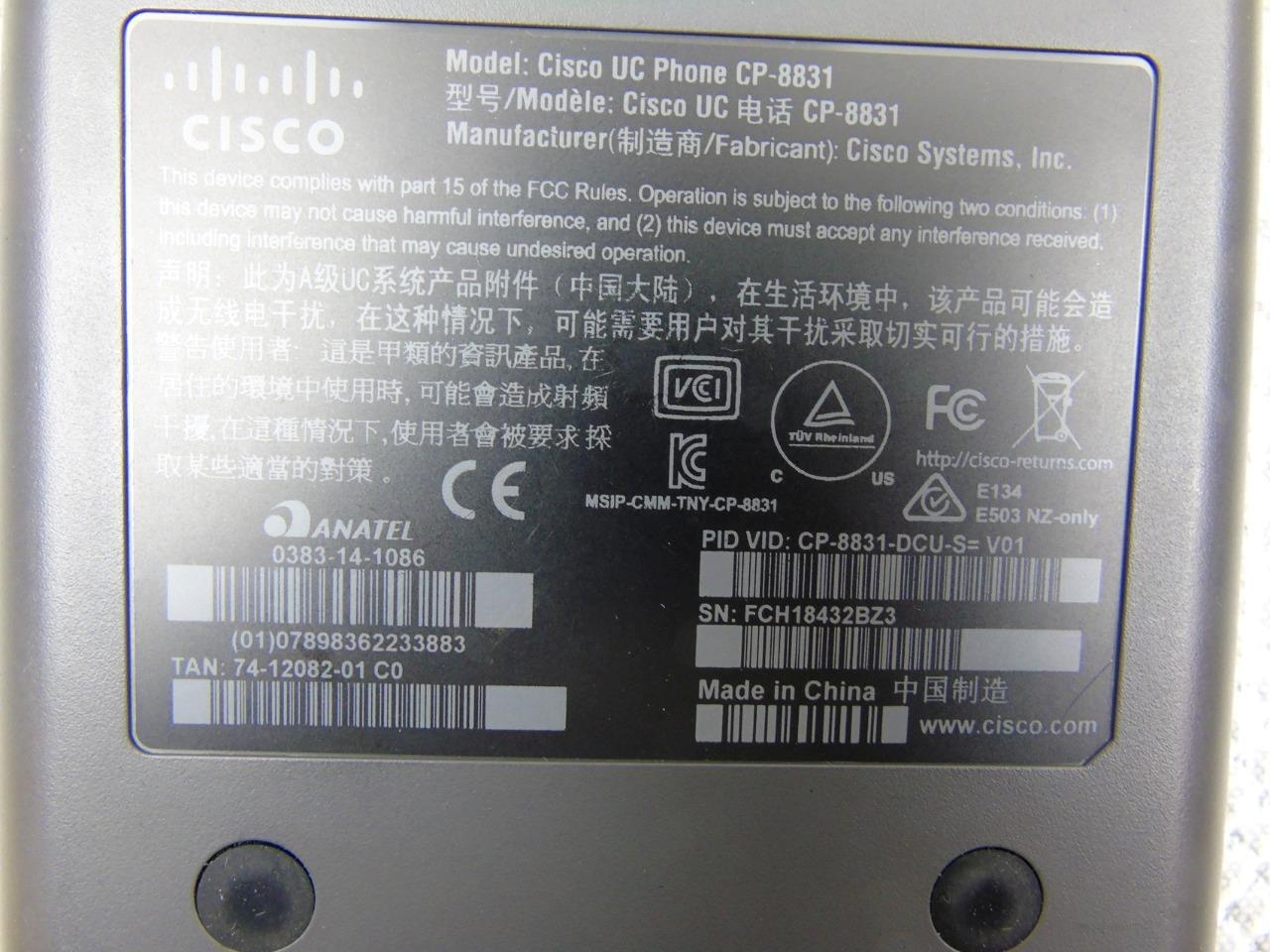 Cisco Unified UC Phone CP-8831 VoIP Conference Phone Control Unit Wired