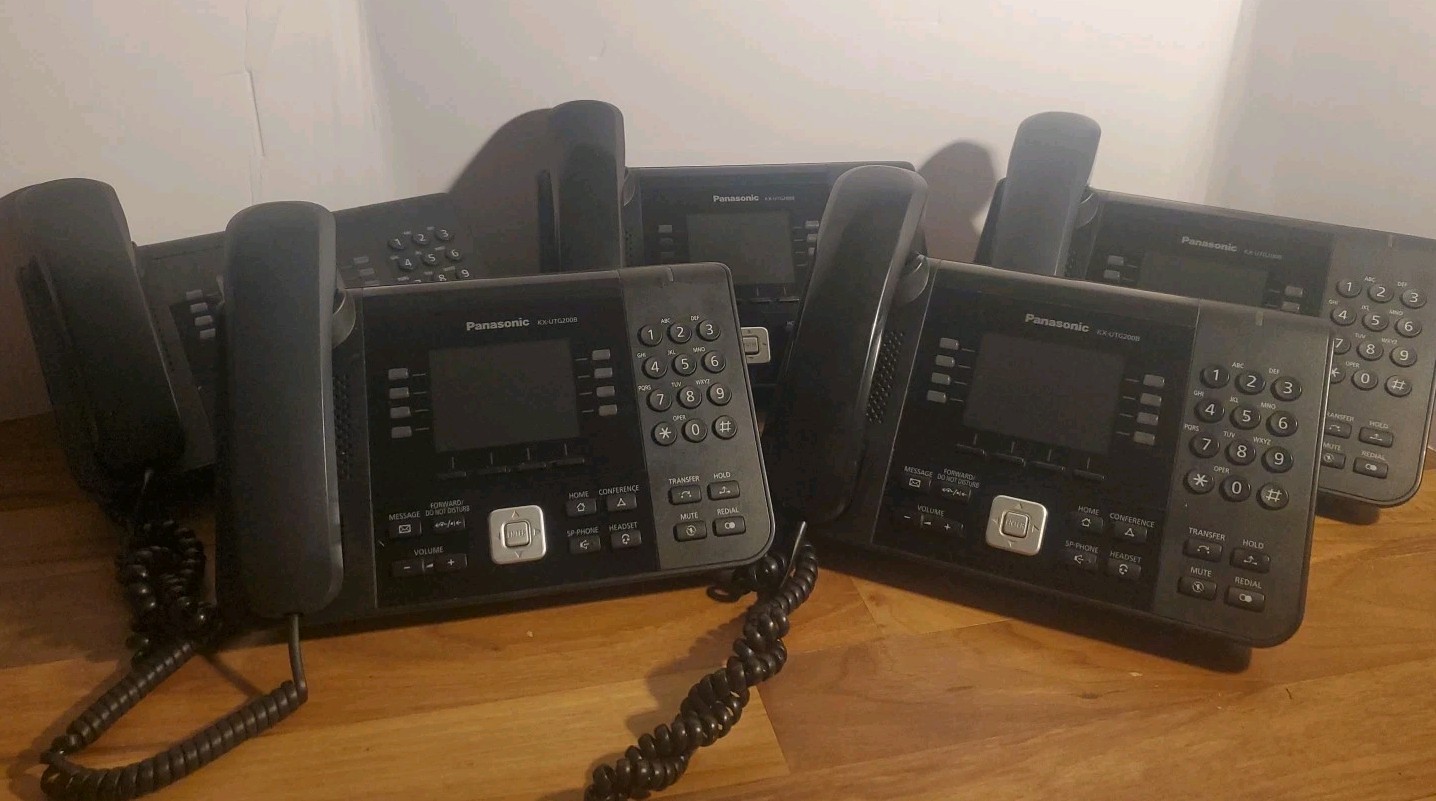 Panasonic KX-UTG200B SIP VOIP POE PHONES Lot Of 5 UNTESTED NO POWER CORDS