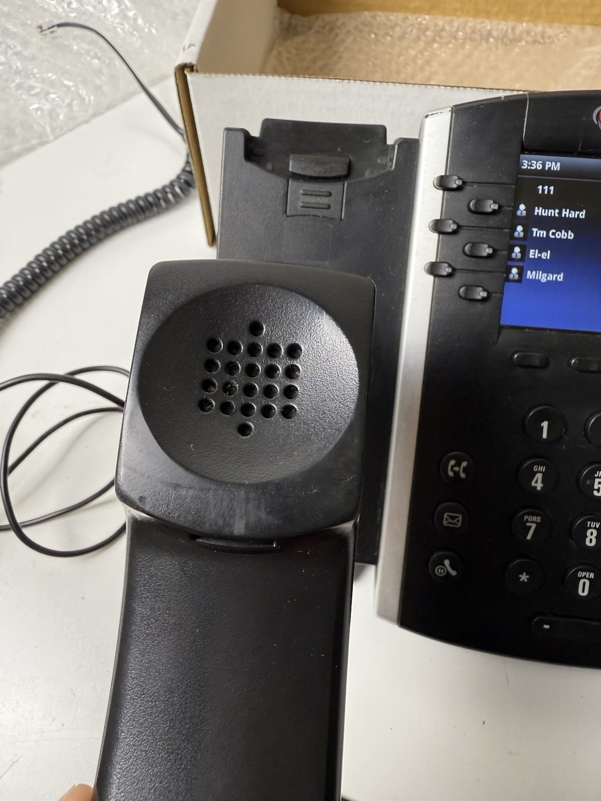 Polycom VVX 400 VoIP Phone w/ Handset PSU & Ethernet Cable