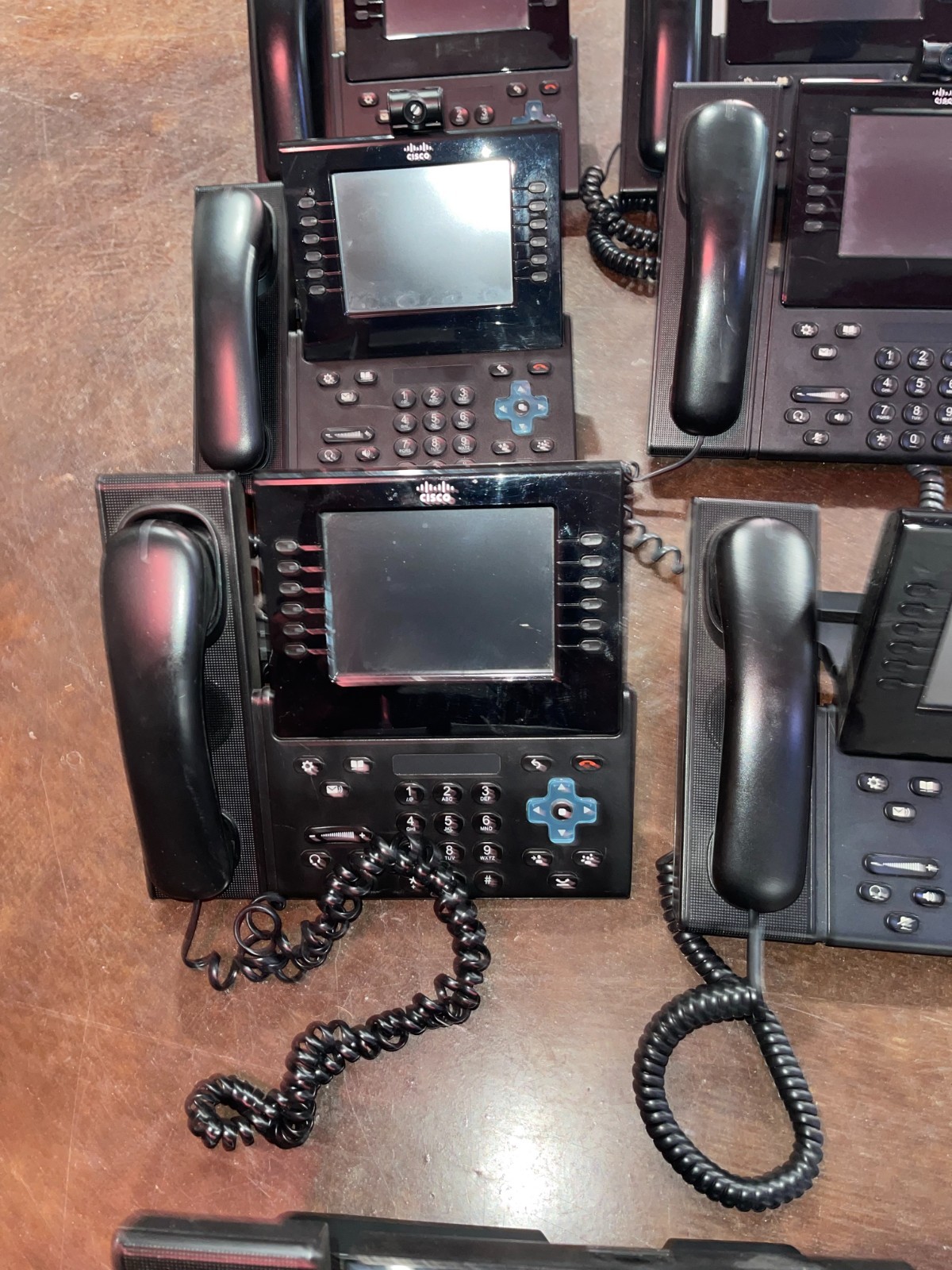 Cisco CP-9971 IP Office Phone w/ Camera And Stand Lot of 7