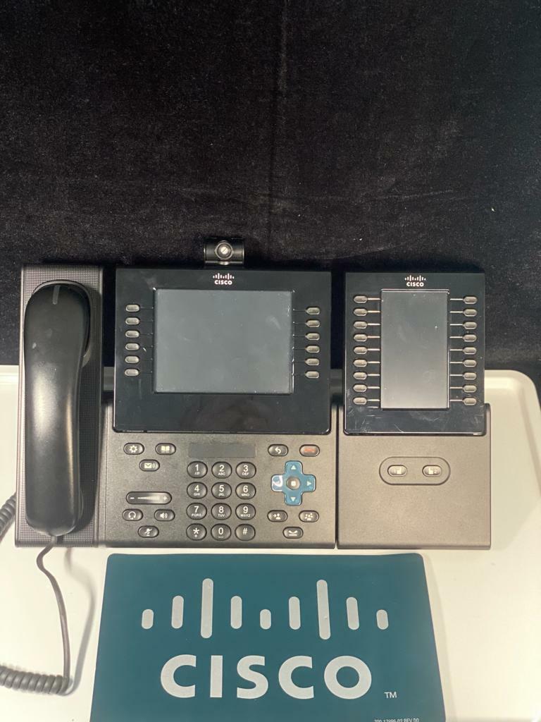 Cisco Unified IP Phone CP-9971 VoIP Phone Handset/Camera With Expansion Module