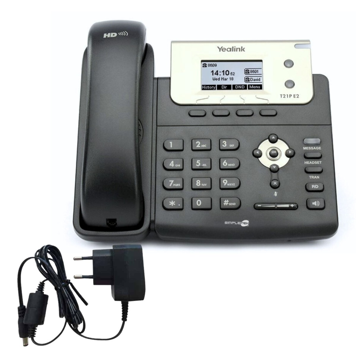 Yealink Sip-t21p E2 Voip Phone 2 Line Corporate Poe With Power Supply_