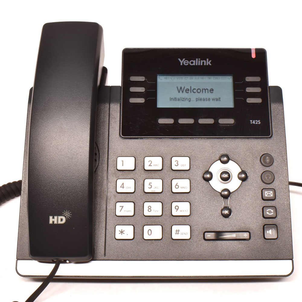 (Lot of 12) Yealink SIP-T42S VoIP Business Desk Telephone 12-Line PoE w/ Stands