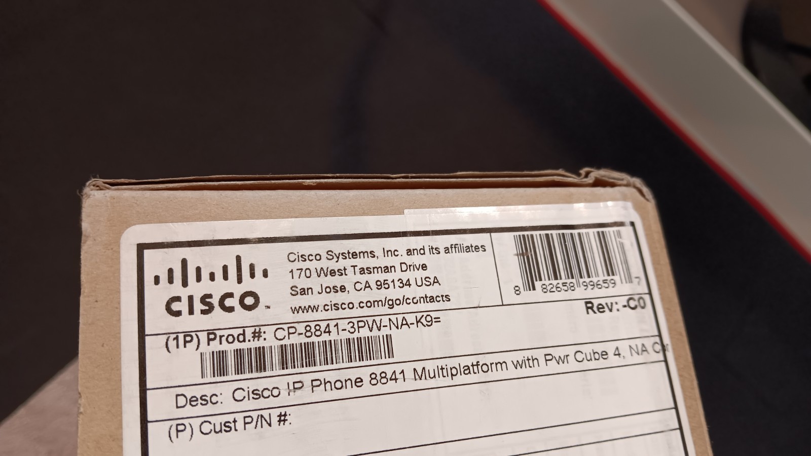 Cisco 8841 IP Phone (CP-8841-3PW-NA-K9)