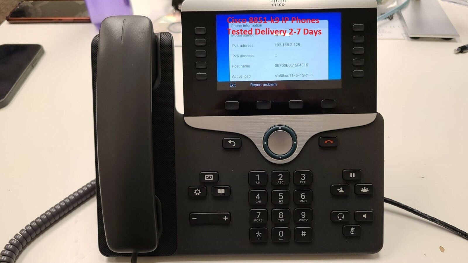 Cisco CP-8851-K9 8851 VoIP IP Business Phone Delivery within 2-7 days Free Ship