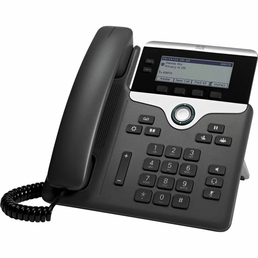 NEW Cisco CP-7821-3PCC-K9= 7821 IP Phone – Corded – Wall Mountable – Black