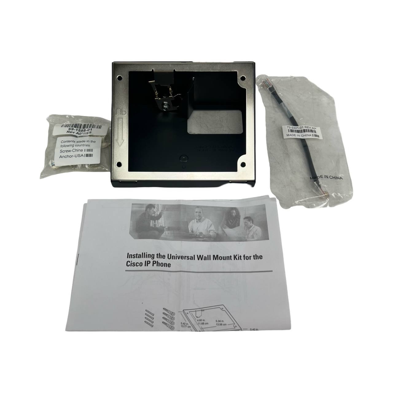 Lot of 2 – Cisco CP-LCKNGWALLMNT2 Universal Locking Wall Mount Kit For IP Phones