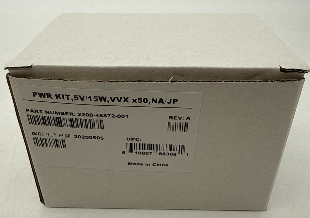 Polycom VVX Power Supply Kit 5V 5W OEM Adapter 2200-48872-001 NA/JP