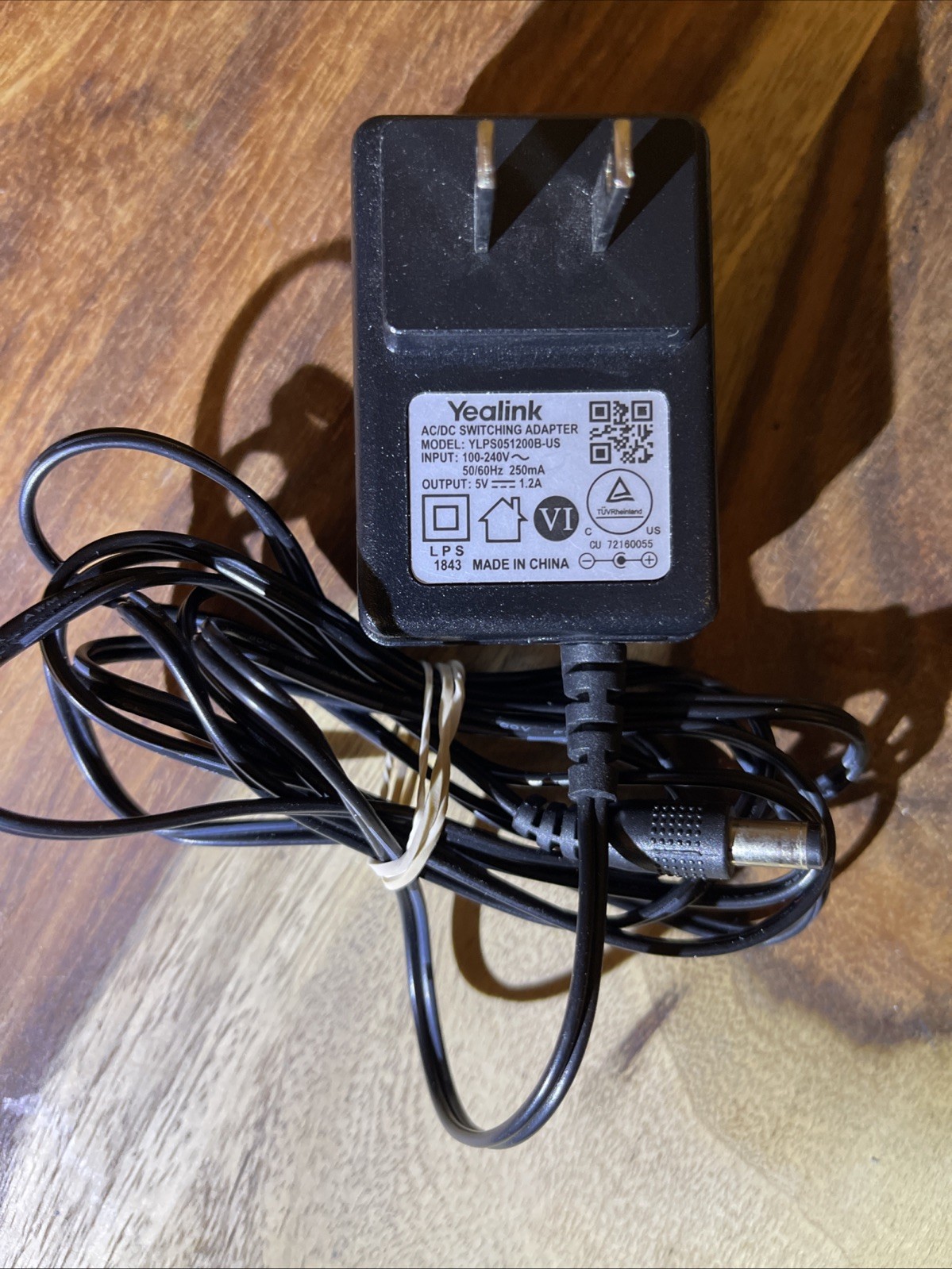 Yealink AC/DC Switching Power Adapter Charger Cord Output 5V 1.2 YLPS051200B-US