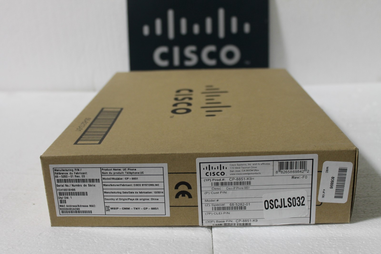 New Open Box CP-8851-K9 – Cisco UC Phone