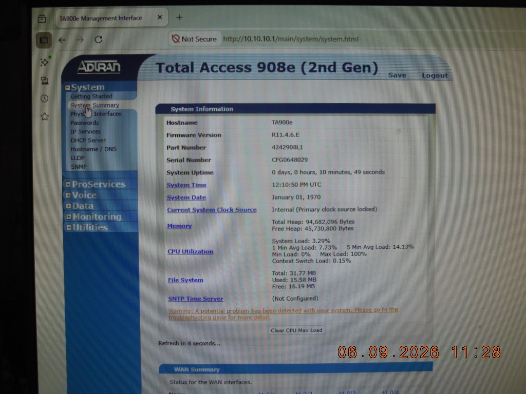 Adtran Total Access 908e 2nd GEN VOIP SIP Gateway | 4242908L1 | Web GUI is Ready