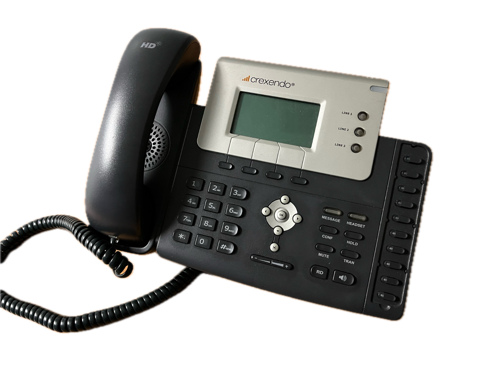 Crexendo IP-230P VoIP Phone – 3-Line HD Display, PoE, Business IP Phone