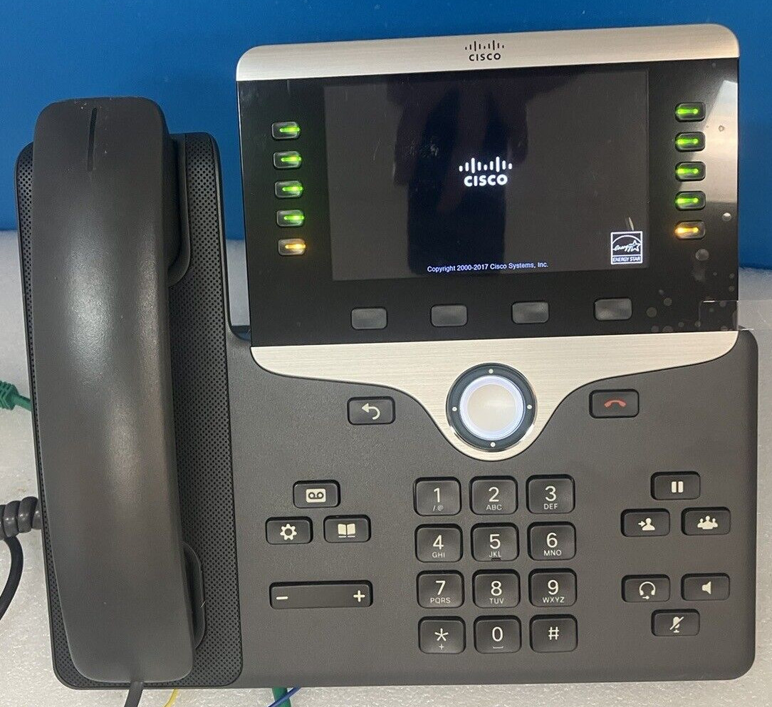 – (GRADE A) Lot of 5 Cisco CP-8811 VoIP IP Gigabit PoE LCD Display Office Phone