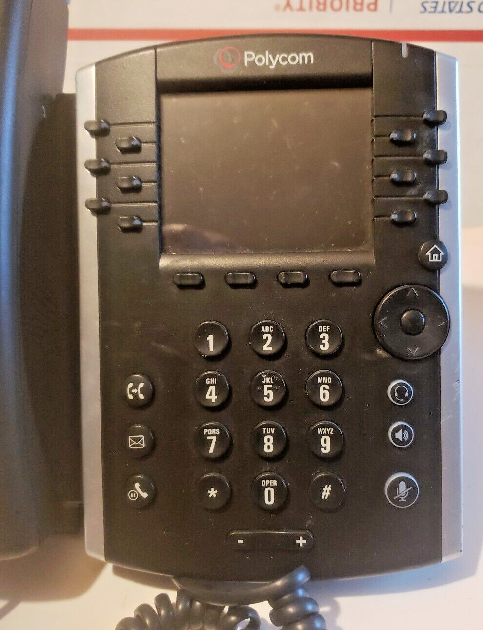 Polycom VVX400 Color Display IP VoIP Business Desk Phone WITH AC POWER SUPPLY