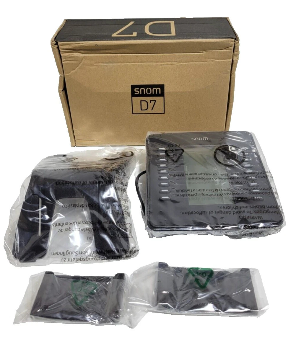Snom D7 Expansion Black 00004011 Expansion Module Self Labeling NEW.