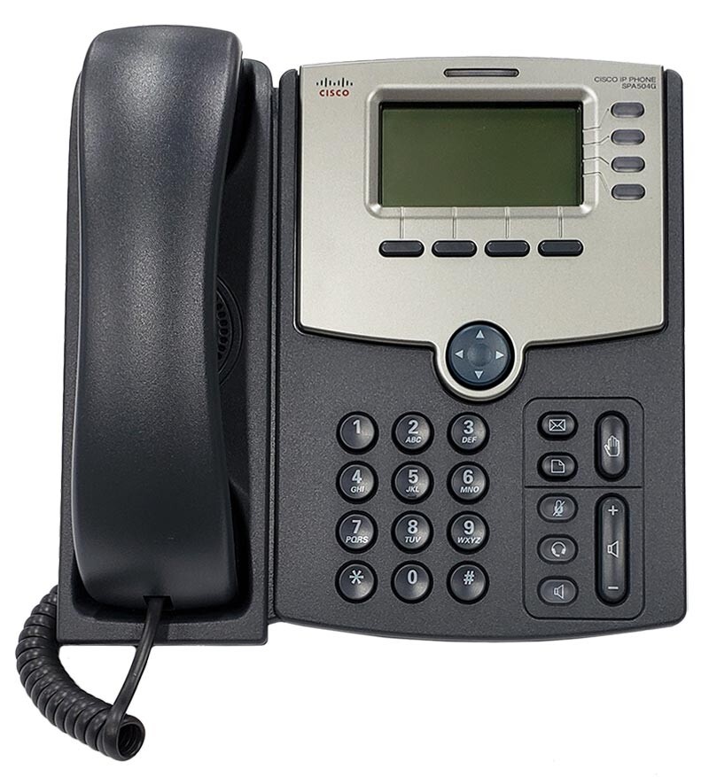 Cisco SPA 504G 4-Line, 4-line VoIP phone – Black