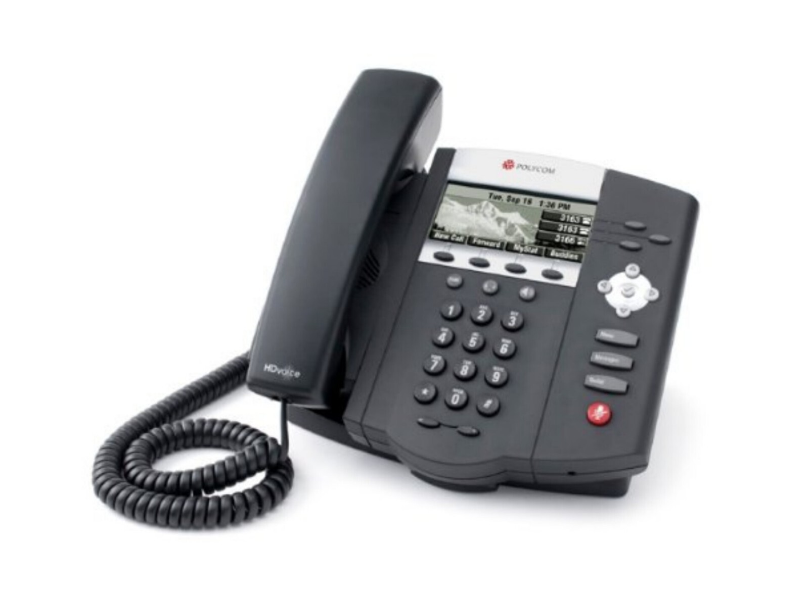 New Polycom SoundPoint IP 450 w/Power (2200-12450-001) HD Voice