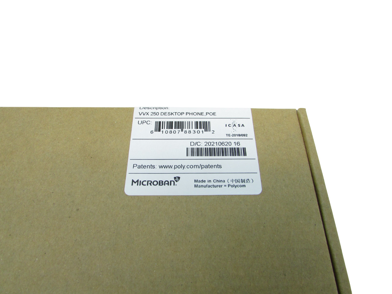 Polycom VVX 250 4-Line Desktop Business IP Phone 2200-48820-025 Gigabit SIP VoIP