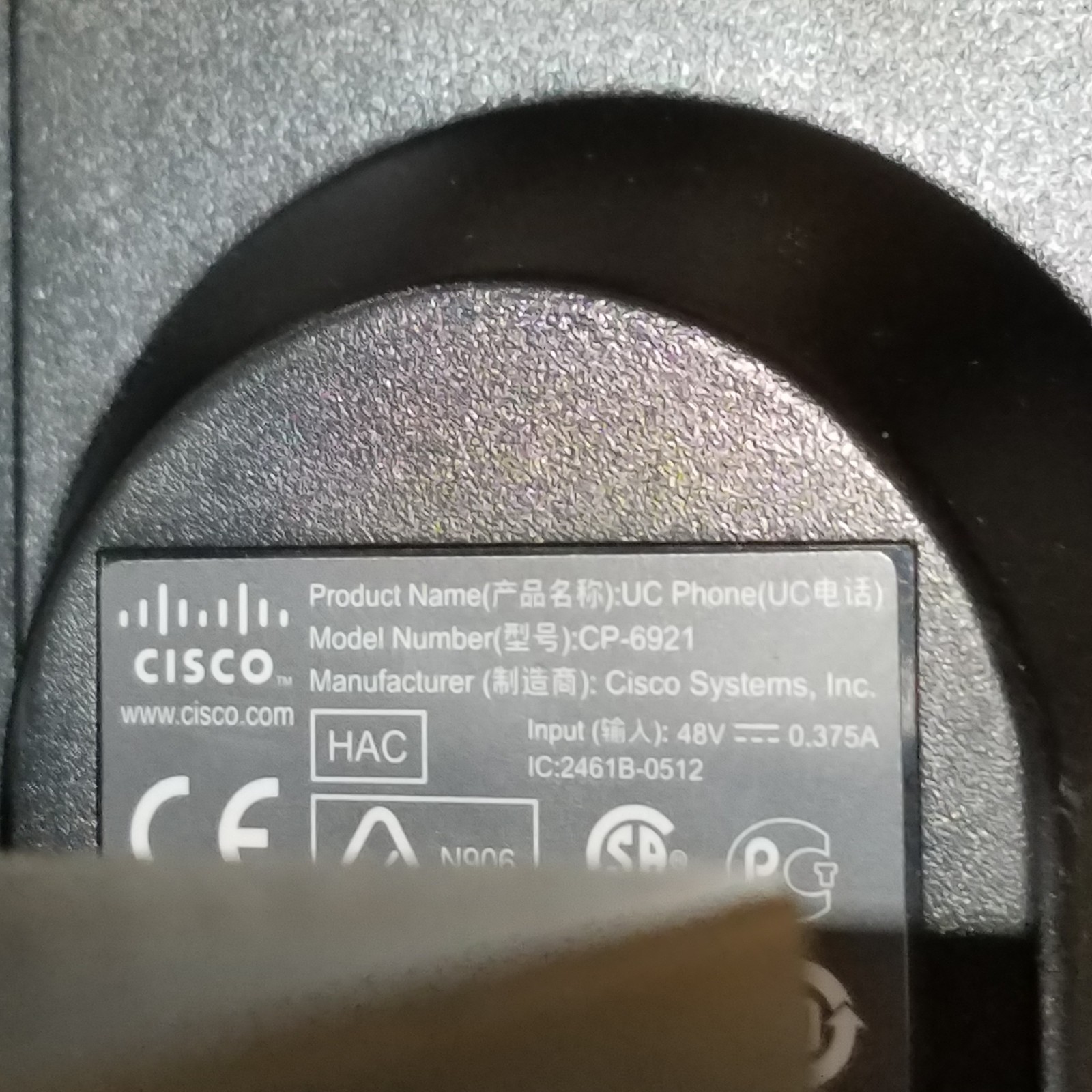Cisco CP-6921 Unified IP Phone – USED