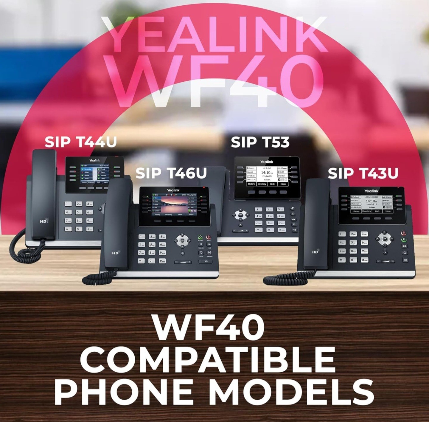 Yealink WF40 USB Wi-Fi Dongle Adapter for Desk Phones – Compatible Phone Models
