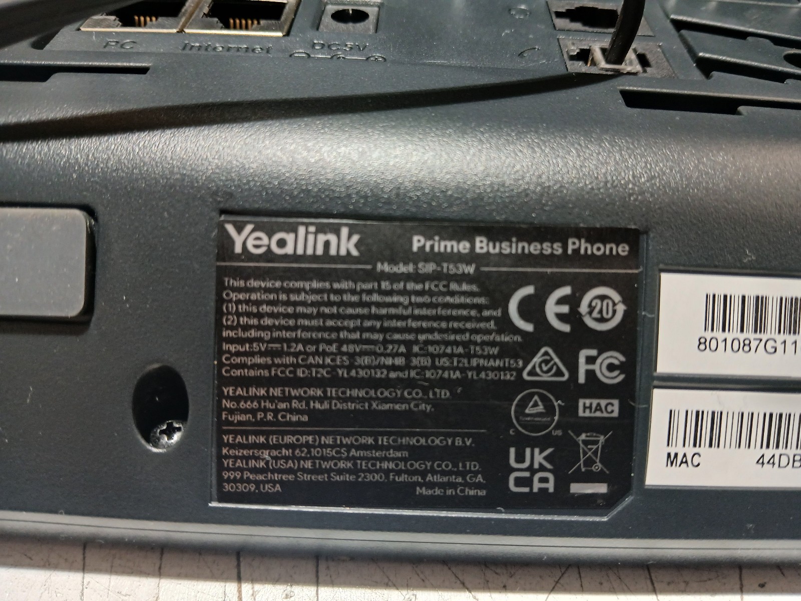 Yealink Verizon T53W Desk Phones Pre-owned