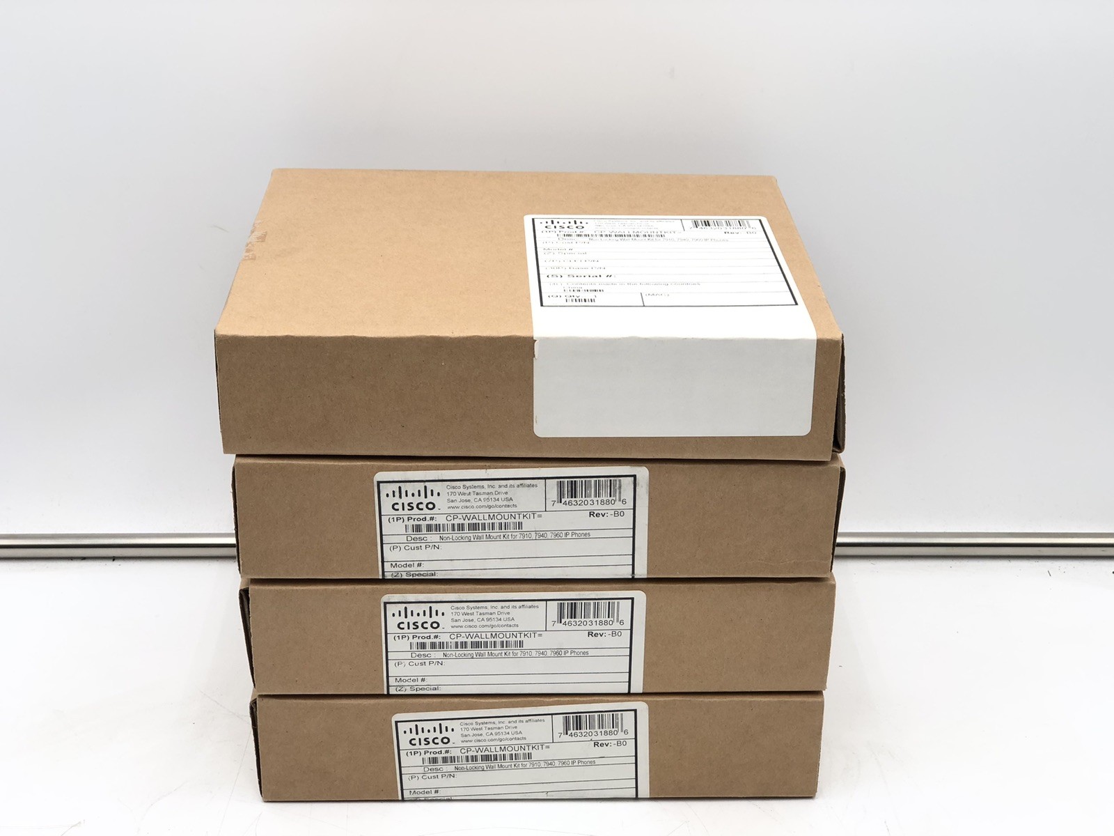 Lot of 4 Cisco CP-WALLMOUNTKIT= Non-Locking Kit for 7910, 7940, 7960 Phones