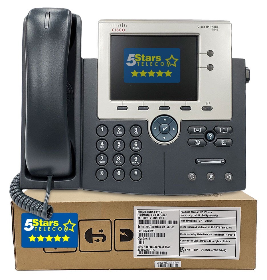 Cisco 7945G IP Phone (CP-7945G) Brand New, 1 Year Warranty