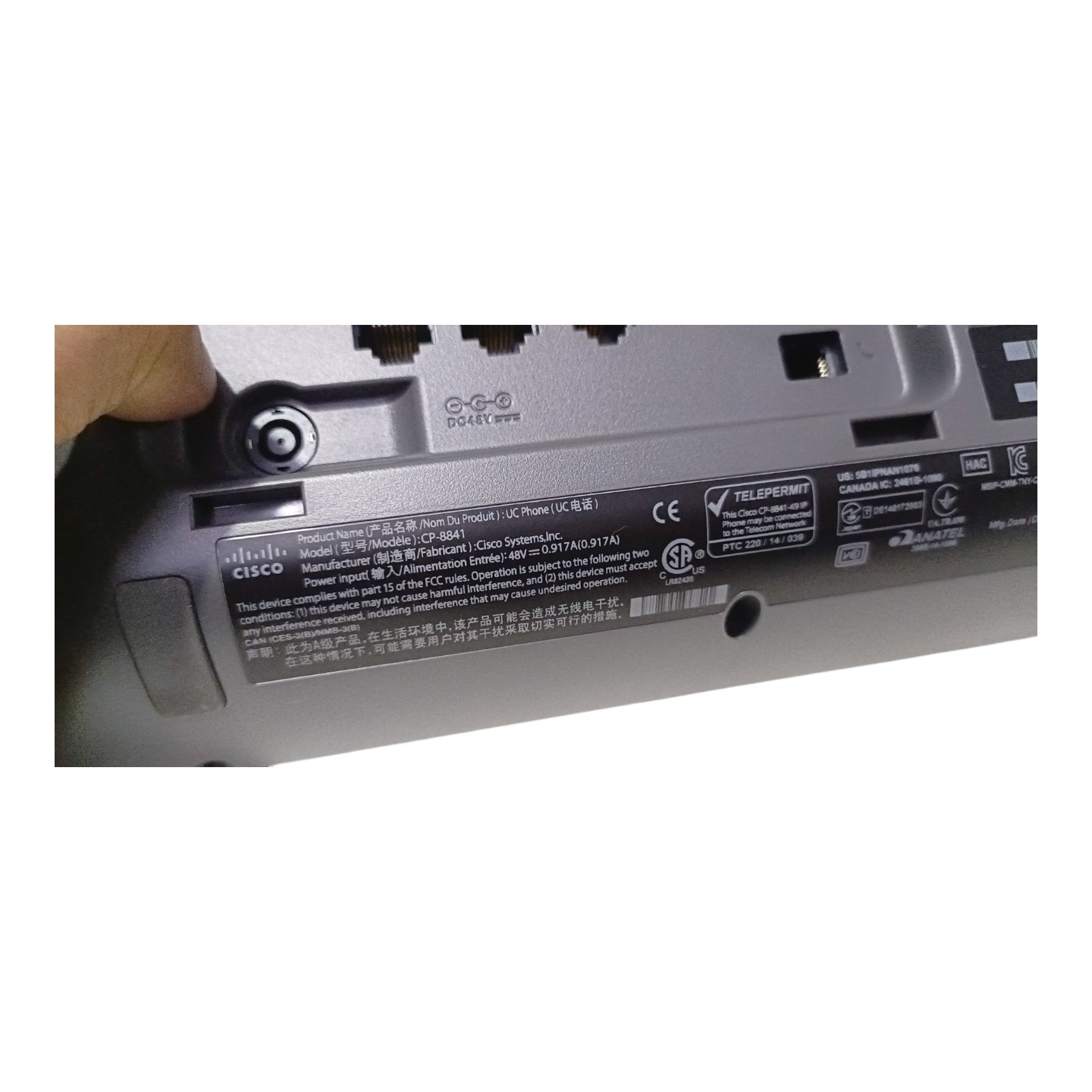 Cisco IP Phone 8841 Part No CP-8841-K9 Without Adaptor