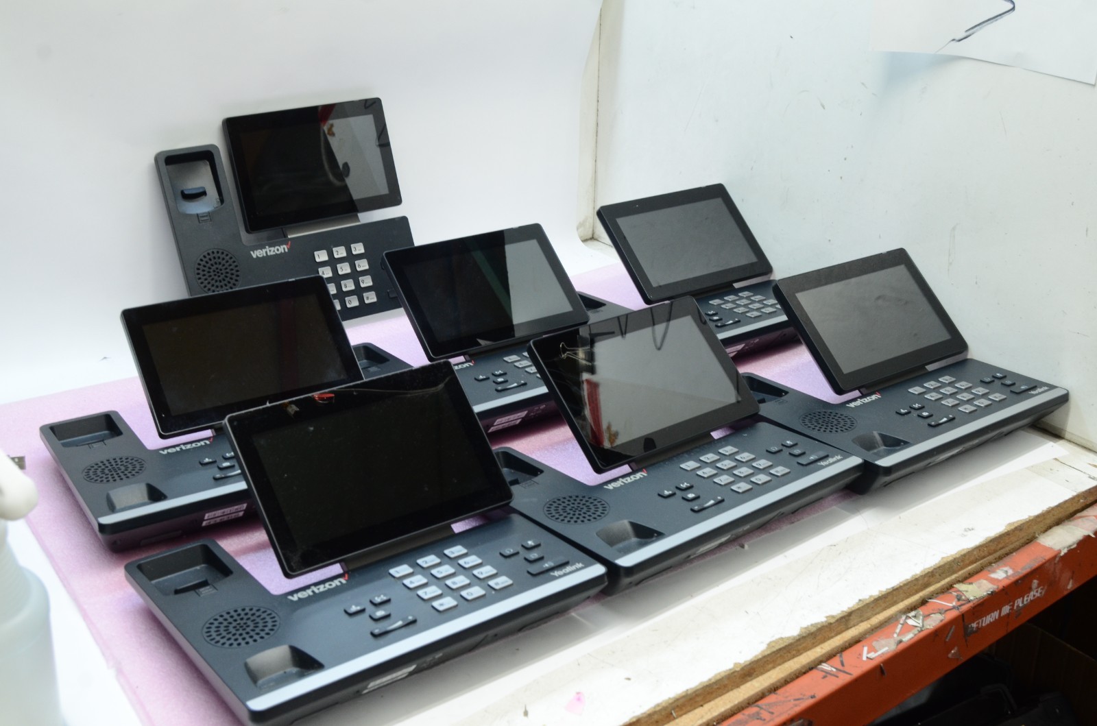 LOT OF 7 YeaLink SIP-T57W IP PoE Phone Touch Screen VERIZON T8-D4