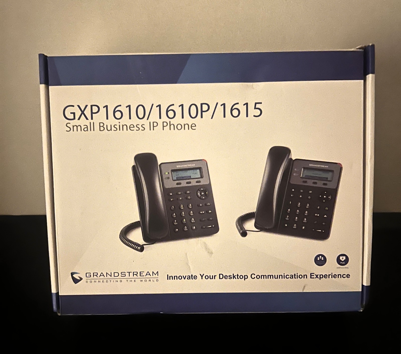 Grandstream GXP1610 IP Phone – Corded Wall Mountable – Black